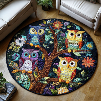 Spirit of the Owls Quilted Round Mat NCU0PT5856