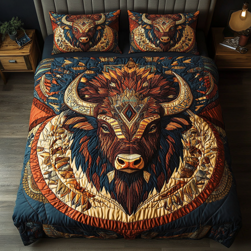 Spirit of the Plains 3-Piece Quilted Bedding Set NCU0DK3213