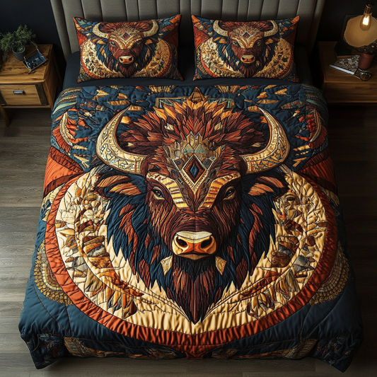 Spirit of the Plains 3-Piece Quilted Bedding Set NCU0DK3213