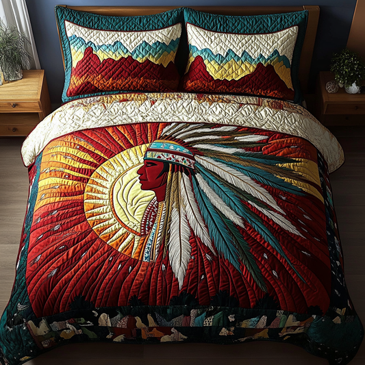 Spirit of the Plains 3-Piece Quilted Bedding Set NCU0DK3610