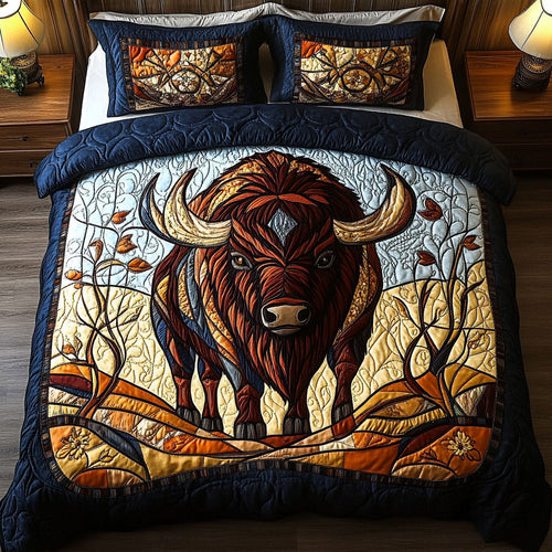 Spirit of the Plains 3-Piece Quilted Bedding Set NCU0NT4419