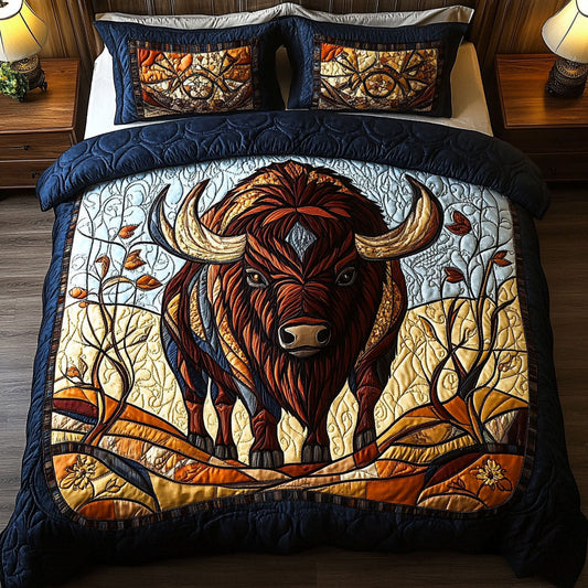 Spirit of the Plains 3-Piece Quilted Bedding Set NCU0NT4419