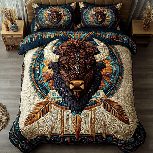 Spirit of the Plains 3-Piece Quilted Bedding Set NCU0PT3105