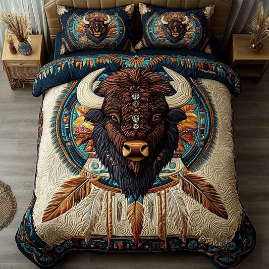 Spirit of the Plains 3-Piece Quilted Bedding Set NCU0PT3105