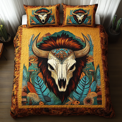 Spirit of the Plains 3-Piece Quilted Bedding Set NCU0DV3705