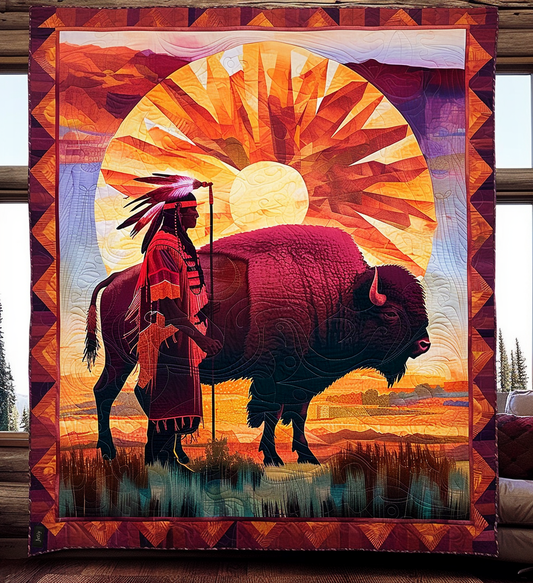 Spirit of the Plains Quilted Blanket NCU0DV1655