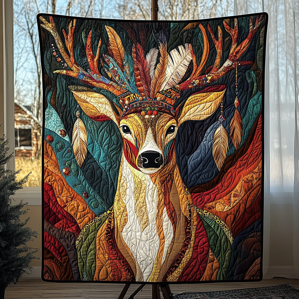 Spirit of the Woods Quilted Blanket NCU0VH1599