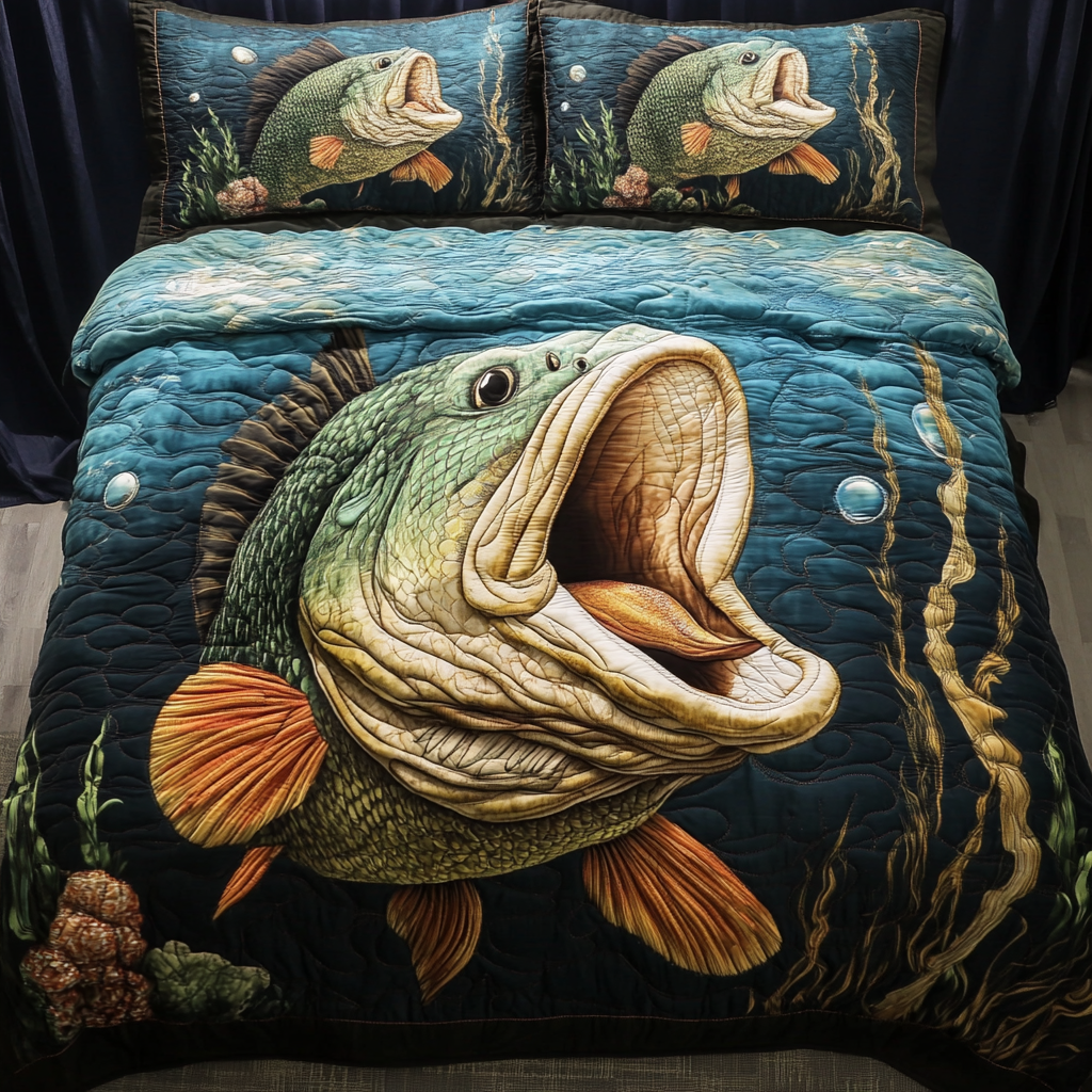 Splash Zone 3-Piece Quilted Bedding Set NCU0DK6526