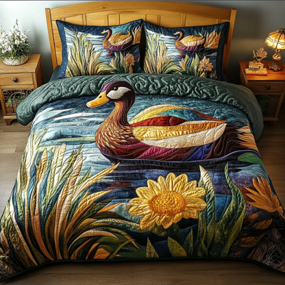 Splashing Ducks Quilted Bedding Set NCU0DK6439