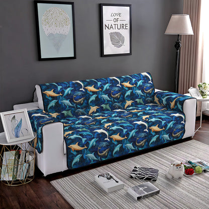Splashing Tides Quilted Sofa Cover NCU0PT1381