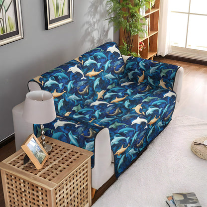Splashing Tides Quilted Sofa Cover NCU0PT1381