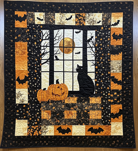 Spooky Meow Quilted Blanket NCU0DV441