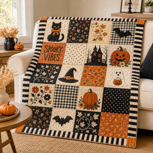 Spooky Blocks Quilted Blanket NCU0TD2994