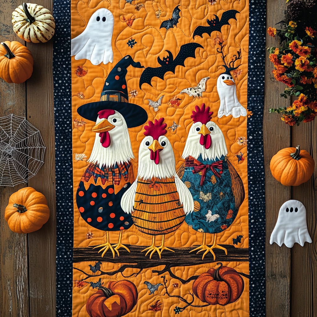 Halloween Quilted Table Runner NCU0VT35