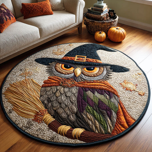 Spooky Feathers Quilted Round Mat NCU0TD395