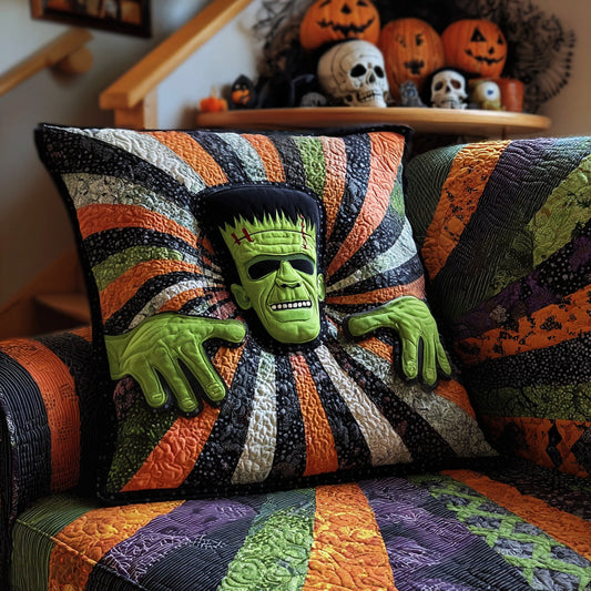 Spooky Frankenstein Quilted Pillow Case NCU0DV7637