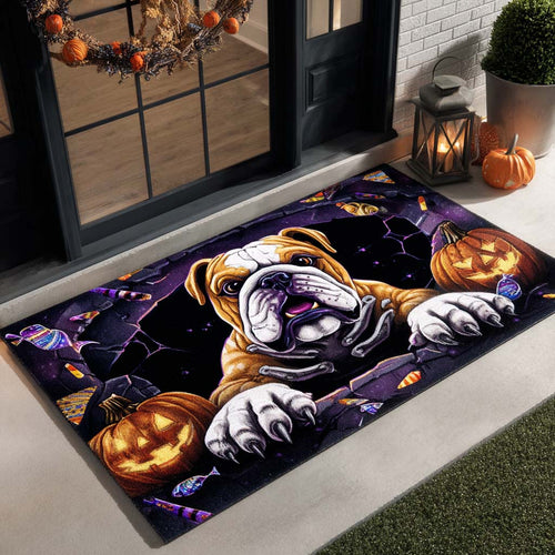 Spooky Gate Bulldog Doormat NCU0XD829