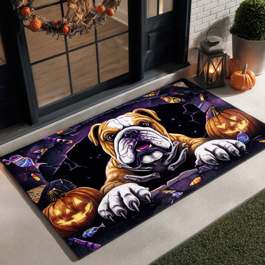 Spooky Gate Bulldog Doormat NCU0XD829