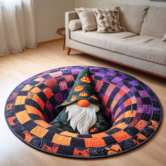 Spooky Gnome Quilted Round Mat NCU0TD489