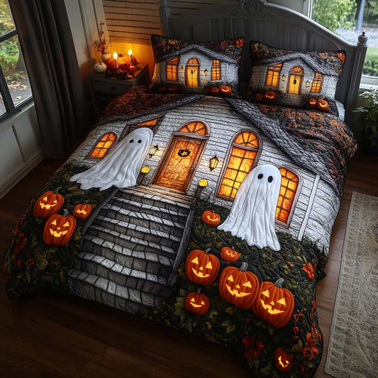 Spooky Nightfall 3-Piece Quilted Bedding Set NCU0NT9502