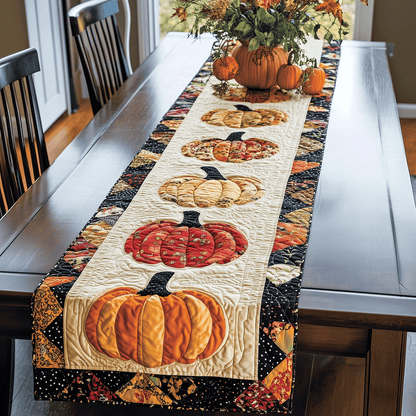 Spooky Pumpkin Quilted Table Runner NCU0TH1730