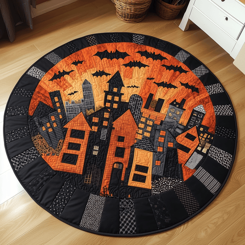 Spooky Town Quilted Round Mat NCU0TH1900