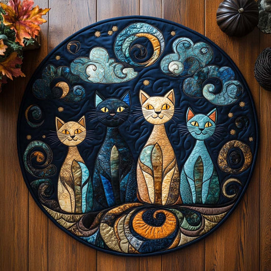Spooky Twins Quilted Round Mat NCU0XD289