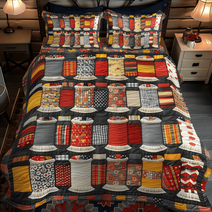 Spool Artistry 3-Piece Quilted Bedding Set NCU0TH1308