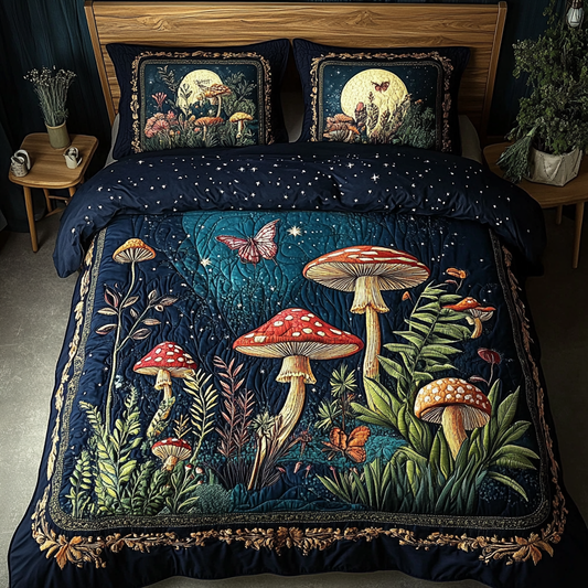 Spore Bloom 3-Piece Quilted Bedding Set NCU0VL2470