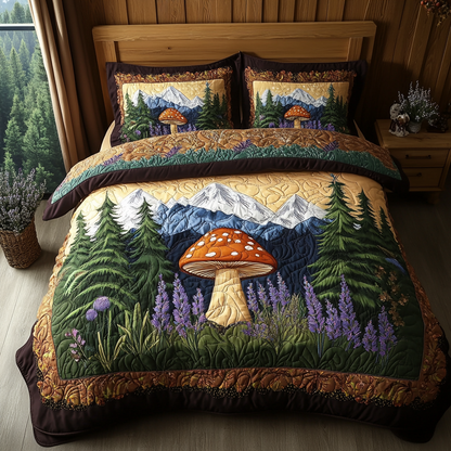 Spore Garden 3-Piece Quilted Bedding Set NCU0VL2573