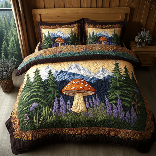 Spore Garden 3-Piece Quilted Bedding Set NCU0VL2573