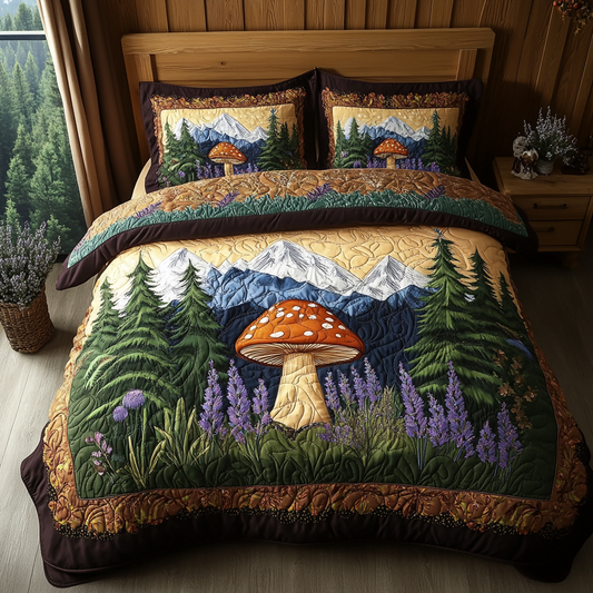 Spore Garden 3-Piece Quilted Bedding Set NCU0VL2573