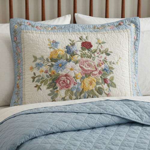 Spring Blossom Quilted Bedding Pillow Case NCU0DV9333