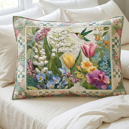 Spring Garden Bloom Quilted Bedding Pillow Case NCU0NT12229