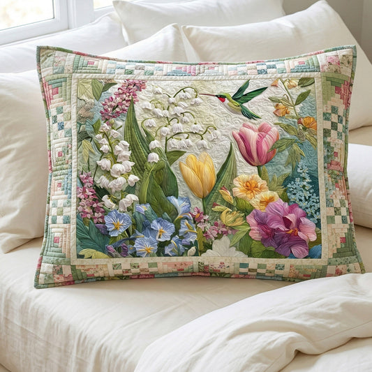 Spring Garden Bloom Quilted Bedding Pillow Case NCU0NT12229