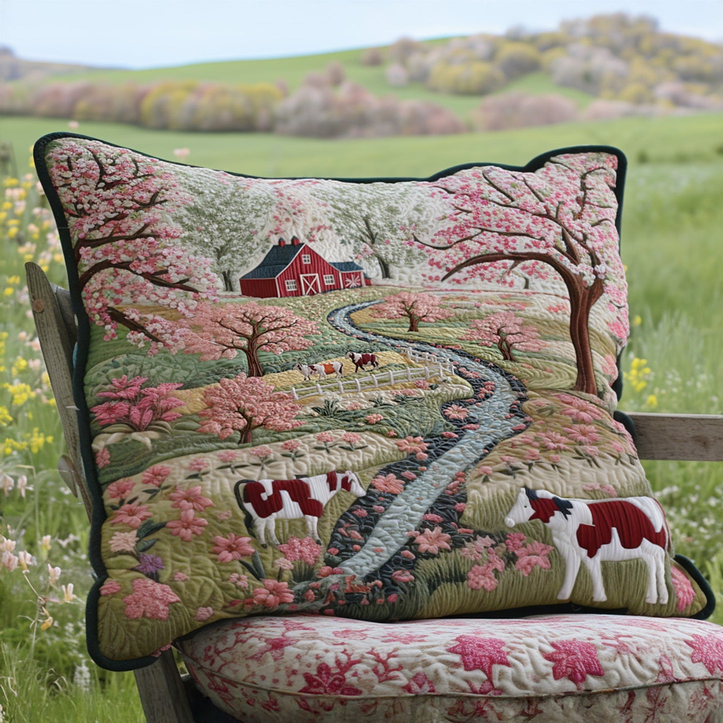 Spring Meadow Quilted Bedding Pillow Case NCU0PT7005