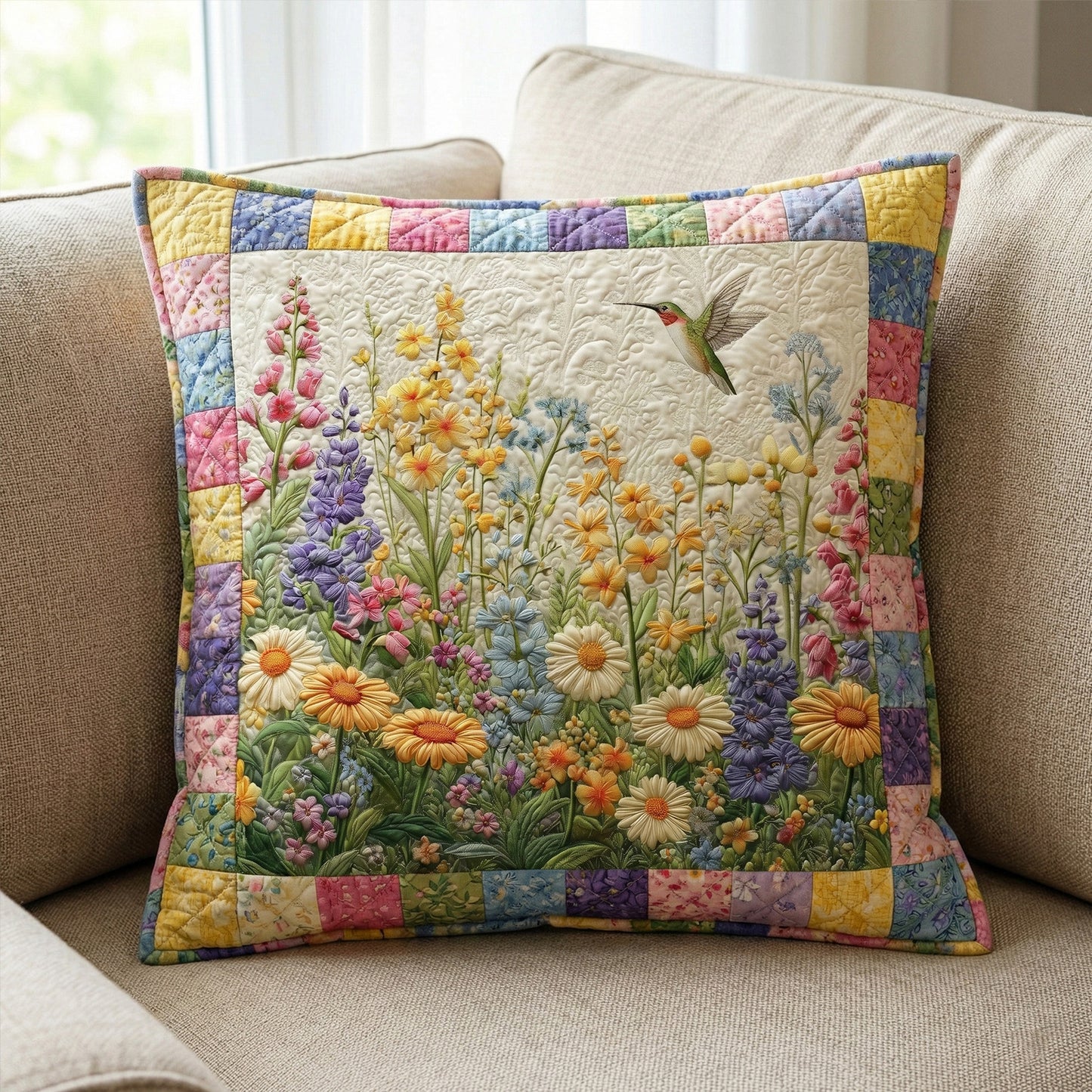 Spring Meadow Quilted Pillow Case NCU0NT12227