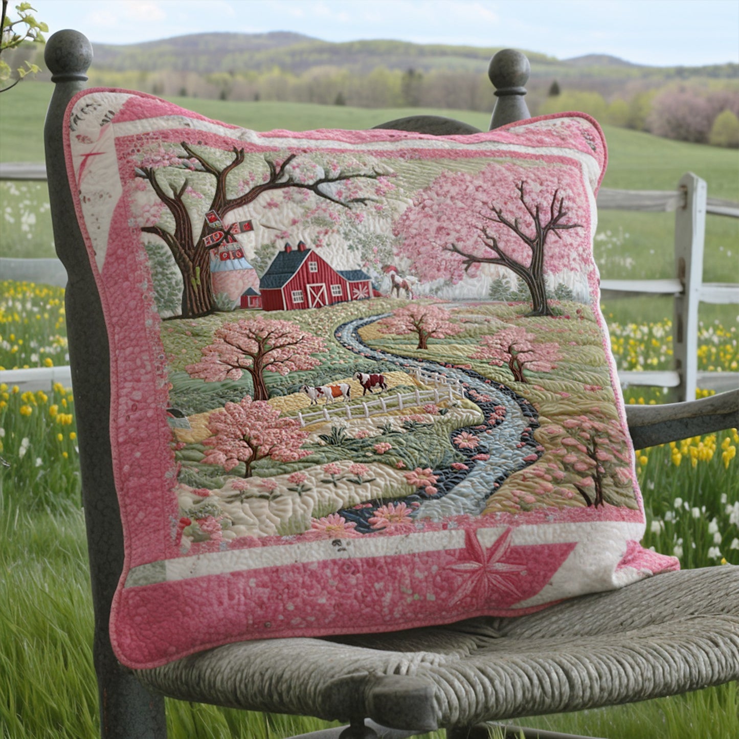 Spring Meadow Quilted Pillow Case NCU0PT7006
