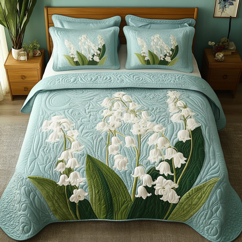 Spring Bloom 3-Piece Quilted Bedding Set NCU0VH4401