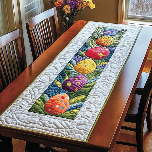 Spring Bloom Eggs Quilted Table Runner NCU0DK5245