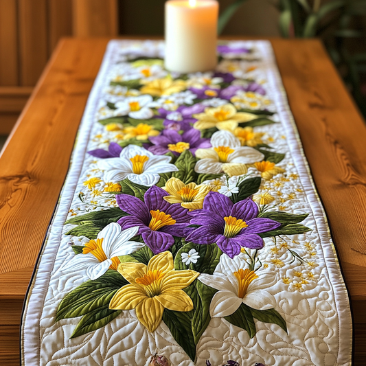 Spring Bloom Quilted Table Runner NCU0VL1547
