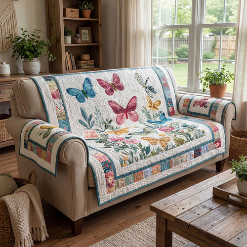 Spring Blossom Delight Quilted Sofa Cover NCU0PT11516
