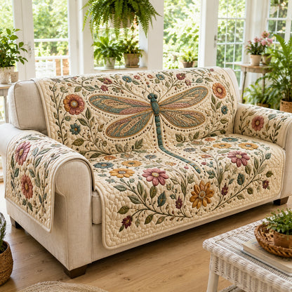 Spring Blossom Hover Quilted Sofa Cover NCU0VL3811