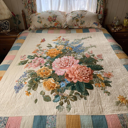 Spring Bouquet 3-Piece Quilted Bedding Set NCU0DV9337