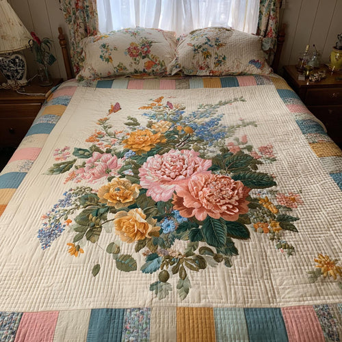Spring Bouquet 3-Piece Quilted Bedding Set NCU0DV9337
