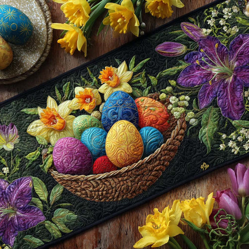 Spring Bunny Parade Quilted Table Runner NCU0NT12273