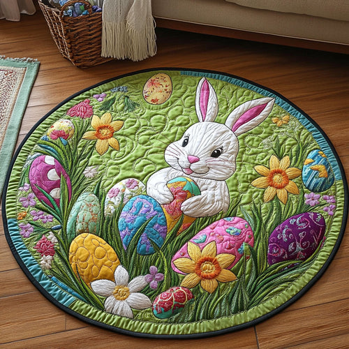 Spring Bunny Quilted Round Mat NCU0NT3564