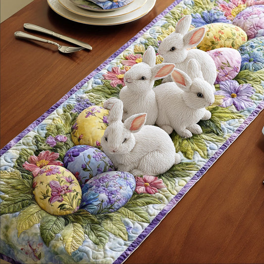 Spring Bunny Quilted Table Runner NCU0TD2272