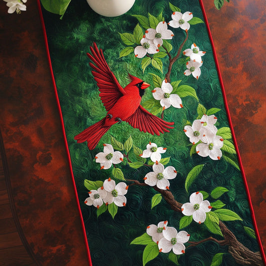 Spring Cardinal Quilted Table Runner NCU0NT6435