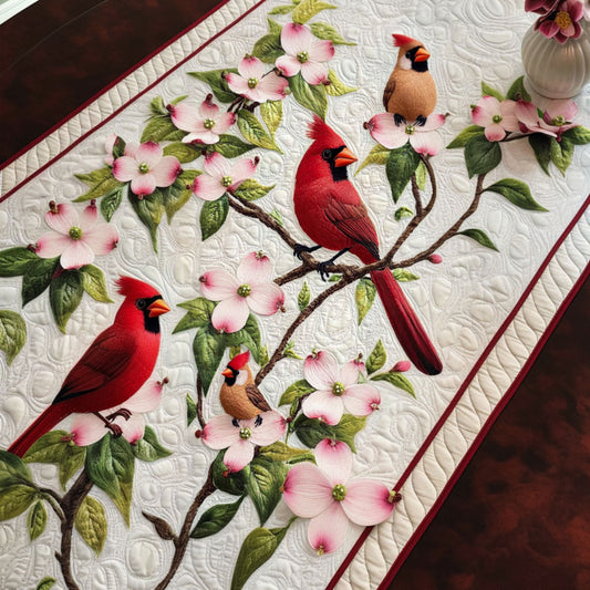 Spring Cardinals Quilted Table Runner NCU0NT6427